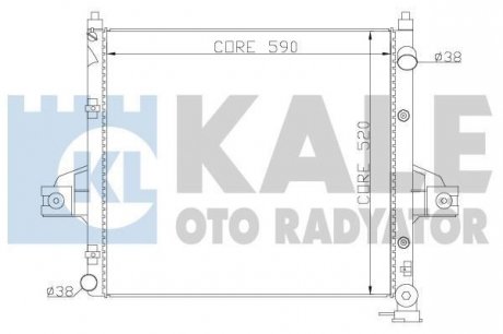 KALE JEEP Радиатор охлаждения Grand Cherokee II 4.7 99- Kale oto radyator 342090