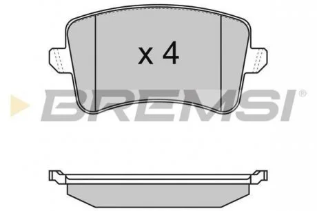 Гальмівні колодки зад. A4 07-/Q5 12- (ATE) Bremsi BP3349