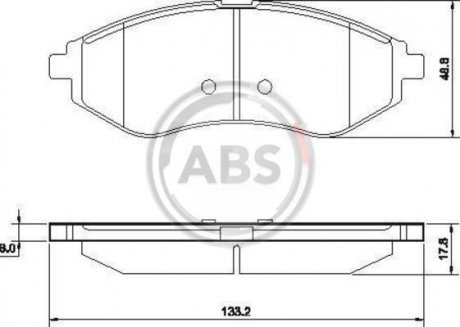 Колодки тормозные перед. Aveo/Kalos (03-21) A.B.S A.B.S. 37352