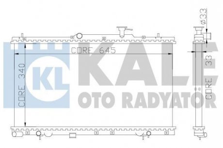 KALE HYUNDAI Радиатор охлаждения Accent II 1.3/1.5 00- Kale oto radyator 369000 (фото 1)