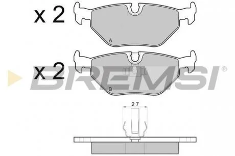 Гальмівні колодки зад. BMW 5 (E39) 96-03 Bremsi BP2710