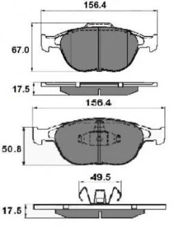 Гальмівні колодки пер. Connect 02- National NP2019