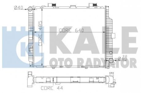 KALE DB Радиатор охлаждения W210 3.0D/TD 95- Kale oto radyator 361500