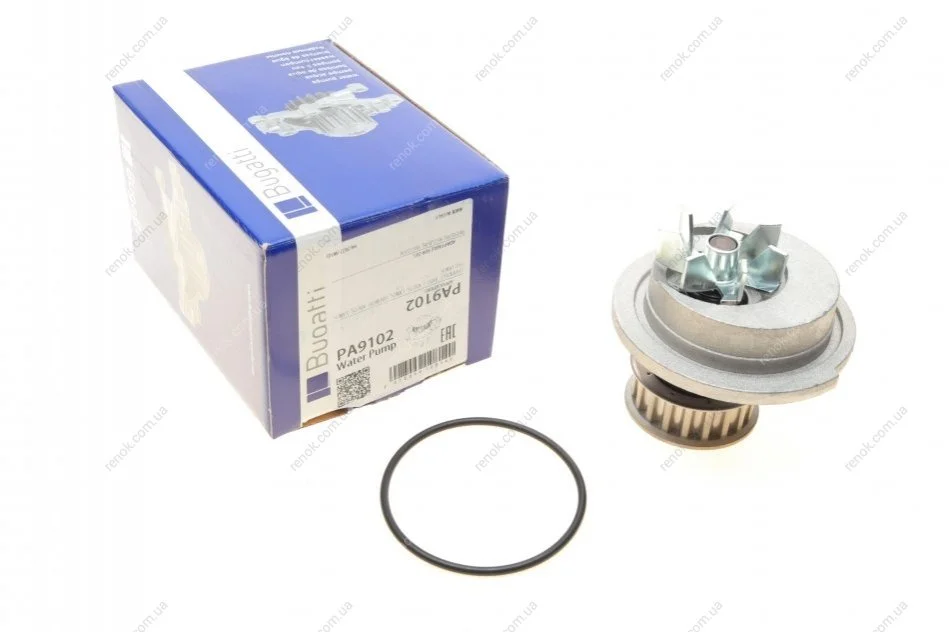 Насос воды Chevrolet Aveo 1.4/1.5 05-/Daewoo Lanos 1.3/1.5 97- (B/B) (7 лоп.) Bugatti PA9102 (фото 1)