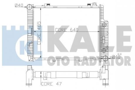 KALE DB Радиатор охлаждения W210 2.9TD 96- Kale oto radyator 361600