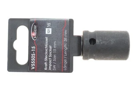 Головка ударная HEX (1/2", 15 мм) S Vigor V5550S-15
