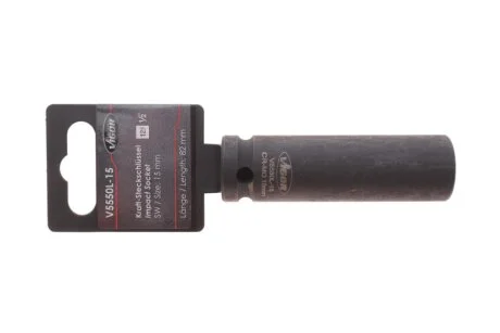 Головка ударная HEX (1/2", 15 мм) L Vigor V5550L-15