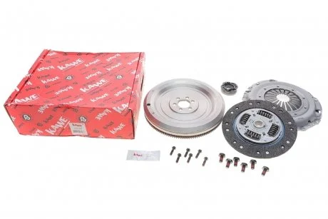 Демпфер (глухий) + комплект зчеплення VW Caddy III 1.6 TDI 10-15/Golf III/IV 1.9 TDI 95-06 Kawe DMV166M