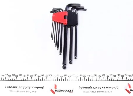 Набор ключей Г-образных (9 шт) (275 мм) (1,5/2/2,5/3/4/5/6/8/10 мм) Vigor V4942
