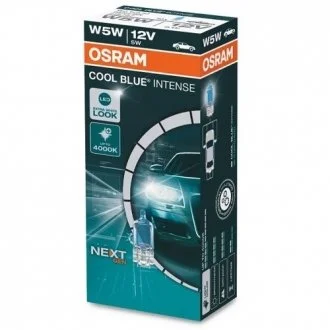 Лампочка W5W Cool Blue Intense NextGen (картон, 1 шт, 12В, 5Вт, тип гнізда: W2,1X9,5D) OSRAM 2825CBN