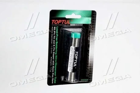 Дріт паяльний (сердечник з каніфолі) олов\'яний O1мм в тубі TOPTUL TOPTUL Toptul EBAA0110