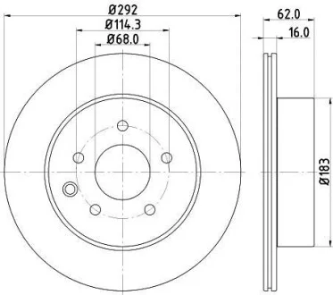 HELLA NISSAN Тормозной диск задн. вентил.X-Trail,Qashqai,Renault Koleos Hella pagid 8DD 355 118-711