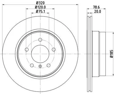 Диск гальмівний з покриттям PRO; задн. Hella pagid 8DD 355 114-001
