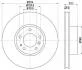HELLA Диск тормозной перед. BMW 5-serie E39, 7-serie E38 (324*30) Hella pagid 8DD 355 127-101 (фото 1)