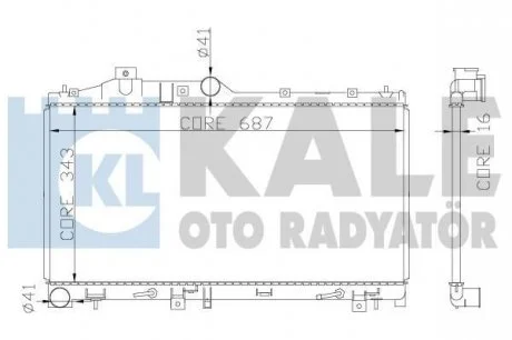 Радіатор охолодження Subaru Forester KALE OTO RADYATOR Kale oto radyator 365000