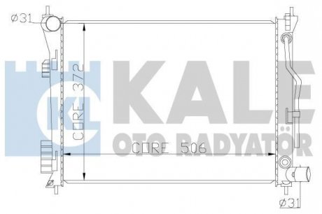 Радиатор охлаждения Hyundai Accent Iv, I20 - Kia Rio Iii Radiator Kale oto radyator 342280 (фото 1)