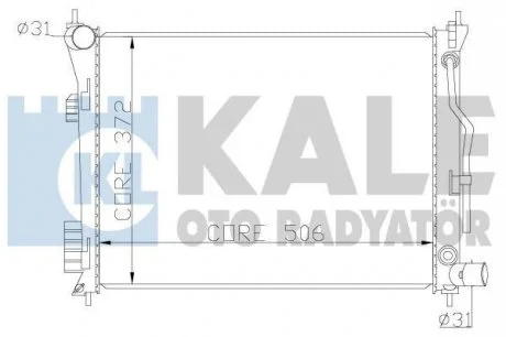 Радіатор охолодження Hyundai Accent Iv, I20 - Kia Rio Iii Radiator Kale oto radyator 342280