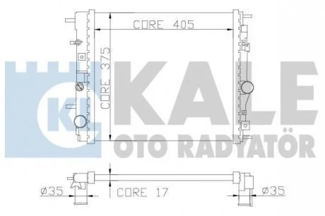 KALE MITSUBISHI Радиатор охлаждения Colt IV,Lancer V 1.3/1.6 92- Kale oto radyator 362500