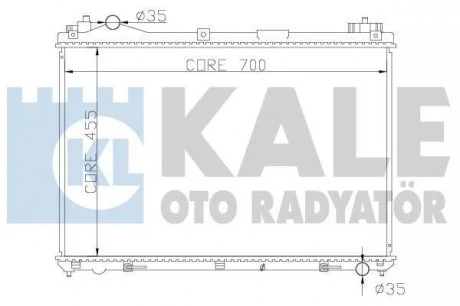 KALE SUZUKI Радиатор охлаждения Grand Vitara II 1.6/2.7/3.2 05- Kale oto radyator 365400