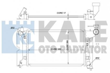 Радіатор охолодження Toyota Avensis Kale oto radyator 366900