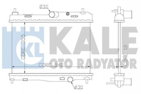 KALE FORD Радиатор охлаждения B-Max,Fiesta VI 1.25/1.4 08- Kale oto radyator 356100