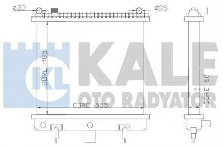 KALE LANDROVER Радиатор охлаждения Range Rover II 2.5D 94- Kale oto radyator 350500