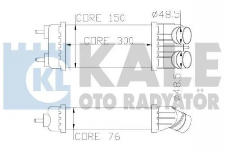 KALE CITROEN Интеркулер C2/3,Peugeot 1007,207 1.6HDI 05- Kale oto radyator 343700