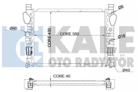 KALE DB Радиатор охлаждения S-Class W220 3.2/6.0 99- Kale oto radyator 351800