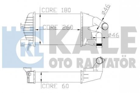 KALE OPEL Интеркулер Astra H,Zafira B 1.3/1.9CDTI Kale oto radyator 345800