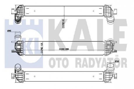 KALE RENAULT Интеркулер Laguna III 1.5/2.0dCi 07- Kale oto radyator 342385