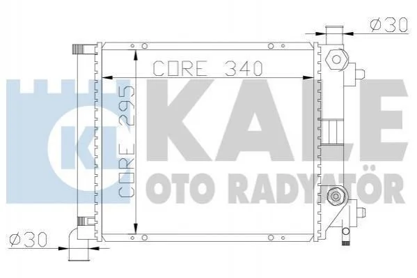 KALE DB Радиатор охлаждения W124/201 1.8/2.0 83- Kale oto radyator 361200 (фото 1)