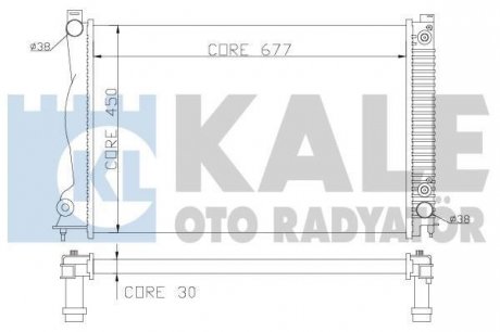 KALE VW Радиатор охлаждения Audi A6 2.4/3.2 04- Kale oto radyator 353200