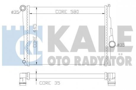 KALE BMW Радиатор охлаждения 3 E46 1.6/3.0 Kale oto radyator 354400