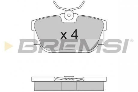 Гальмівні колодки зад. T4 >98 (51x94,9) (Lucas) Bremsi BP2958