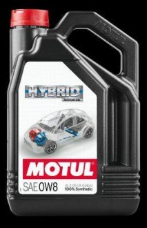 Олива моторна 100% синтетична д/авто 333407/HYBRID SAE 0W8 (4L)/107156 MOTUL 333407 / 107156