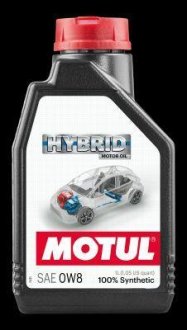 Масло моторное 100% синтетическое д/авто 333401/HYBRID SAE 0W8 (1L)/107155 MOTUL 333401 / 107155