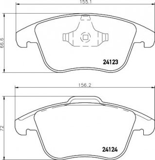 Колодки тормозные дисковые передние Ford Galaxy (06-15)/Mondeo (07-15)/S-Max (06-14)/Citroen C5(01-)/Peugeot 407 SW (04-10) Nisshinbo NP5077