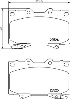 Колодки тормозные дисковые передние Strong Ceramic Land Cruiser (J100) (98-07) Nisshinbo NP1018SC