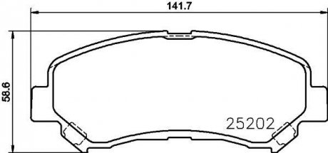 Колодки гальмівні дискові передние Nissan Qashqai, X-Trail 1.6, 2.0, 2.5 (07-) Nisshinbo NP2048