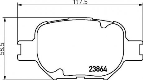 Колодки гальмівні дискові передние Toyota Corolla 1.6, 1.8 (14-) Nisshinbo NP1021