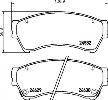 Колодки тормозные дисковые передние Mazda 6 1.8 2.0, 2.2 (07-) Nisshinbo NP5017