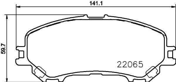 Колодки тормозные дисковые передние Renault Kadjar (15-) NISSHINBO Nisshinbo NP2074 (фото 1)