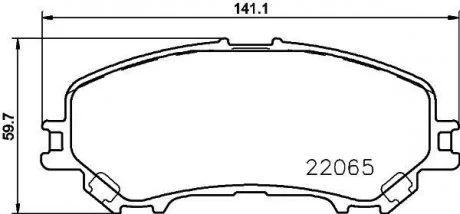 Колодки тормозные дисковые передние Renault Kadjar (15-) NISSHINBO Nisshinbo NP2074