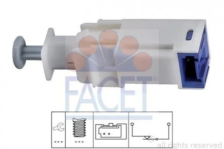 Датчик педали тормоза Citroen Nemo / Peugeot Bipper 08-> FACET 7.1241