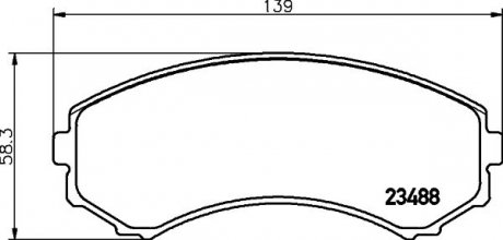 Колодки гальмівні дискові передні Strong Ceramic Mitsubishi Pajero 2.5, 3.2, 3.8 (06-) Nisshinbo NP3006SC