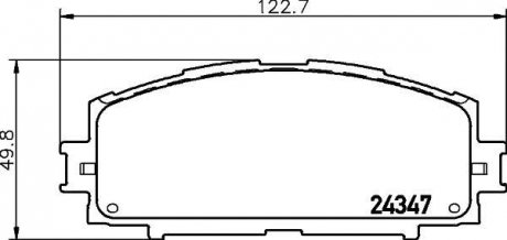 Колодки тормозные дисковые передние Toyota Prius Hybrid 1.8 (09-), Yaris 1.6 (08-13) Nisshinbo NP1053