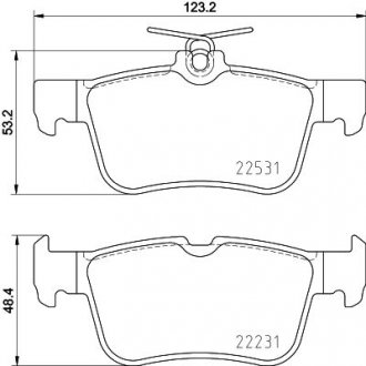 Колодки гальмівні дискові задні Ford Kuga (12-)/Mondeo (14-)/Ford Edge (15-) Nisshinbo NP5081