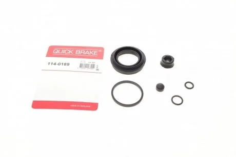 Ремкомплект гальмівного супорта задн Лів/Прав (діаметр поршня: 43) CHRYSLER GRAND VOYAGER V, TOWN & COUNTRY, VOYAGER V DODGE JOURNEY FIAT FREEMONT JAGUAR S-TYPE II, XJ 2.0D-4.2 01.99- QUICK BRAKE 114-0189
