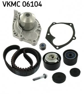 Комплект ГРМ, пас+ролик+помпа SKF VKMC 06104
