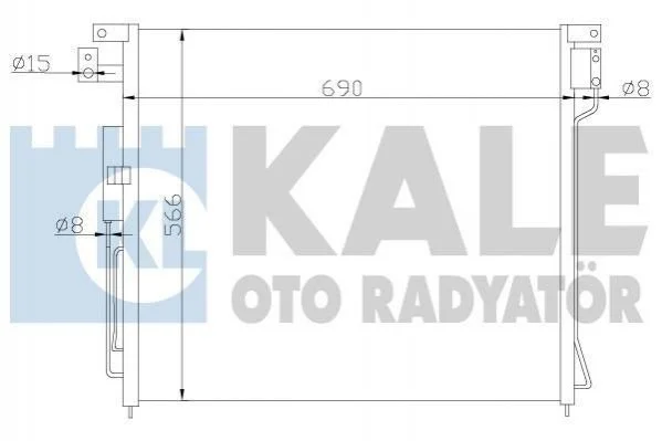 Радіатор кондиціонера Nissan Np300 Navara, Pathfinder III KALE OTO RADYATOR Kale oto radyator 393200 (фото 1)